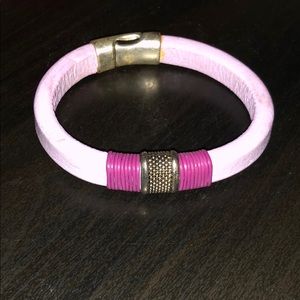 Purple Leather Bracelet Boho Bracelet
